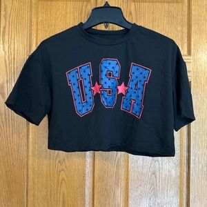 SHEIN USA Graphic Cropped Tee – Size Small
